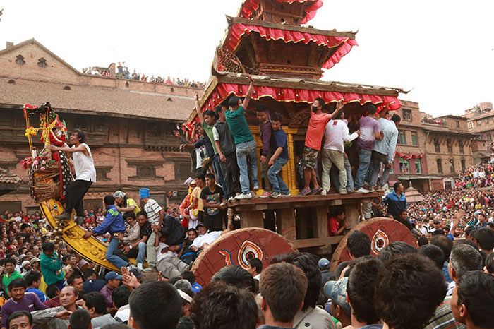 Bisket Jatra à Bhaktapur